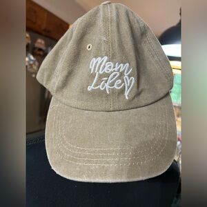 Tan 'Mom Life' Embroidered Cap, NWOT